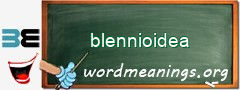 WordMeaning blackboard for blennioidea